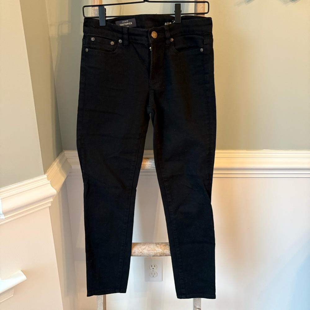 J. Crew Toothpick Jeans in Black Size 27 - 1762